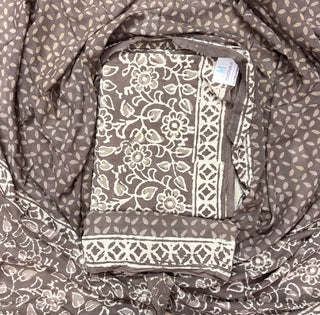 Handblock Cotton Suit Material with Cotton Dupatta