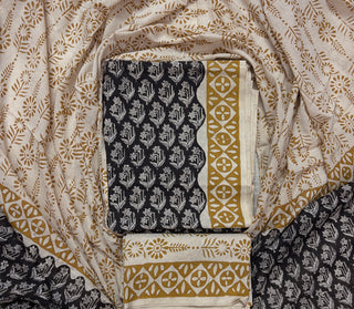Handblock Cotton Suit Material with Cotton Dupatta