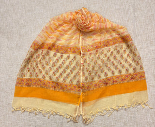 Cotton Handblock Office Wear Suit fabric with Kota Doria Dupatta