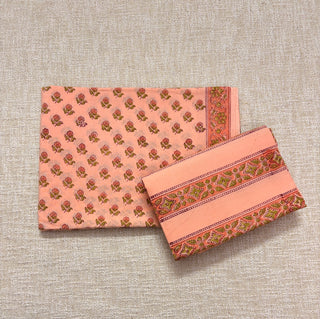 Cotton Handblock Office Wear Suit fabric with Kota Doria Dupatta