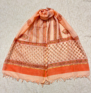 Cotton Handblock Office Wear Suit fabric with Kota Doria Dupatta