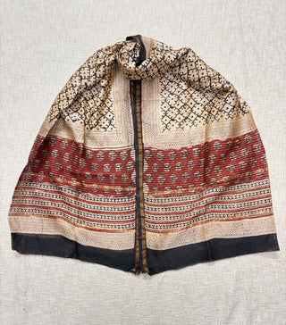 Handblock Chanderi Suit Material with Chanderi Dupatta