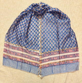 Handblock Chanderi Suit Material with Chanderi Dupatta