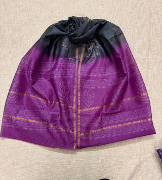 Handblock Chanderi Suit Material with Chanderi Dupatta