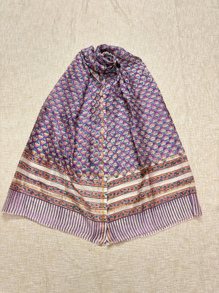 Handblock Chanderi Suit Material with Chanderi Dupatta