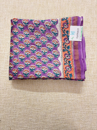 Handblock Chanderi Suit Material with Chanderi Dupatta