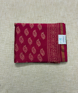 Handblock Chanderi Suit Material with Chanderi Dupatta