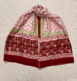 Handblock Chanderi Suit Material with Chanderi Dupatta