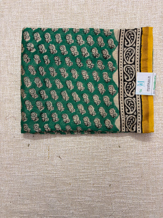 Handblock Chanderi Suit Material with Chanderi Dupatta