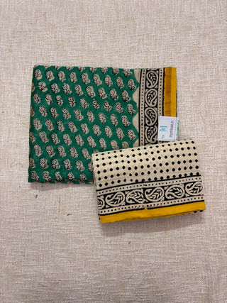 Handblock Chanderi Suit Material with Chanderi Dupatta