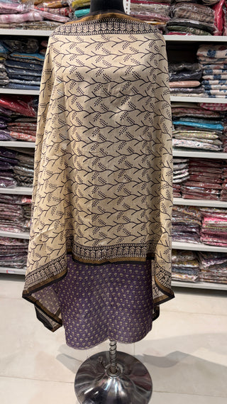 Handblock Chanderi Suit Material with Chanderi Dupatta(Lining Included)