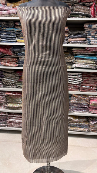 Handblock Chanderi Suit Material with Chanderi Dupatta(Lining Included)