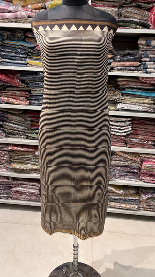 Handblock Chanderi Suit Material with Chanderi Dupatta(Lining Included)