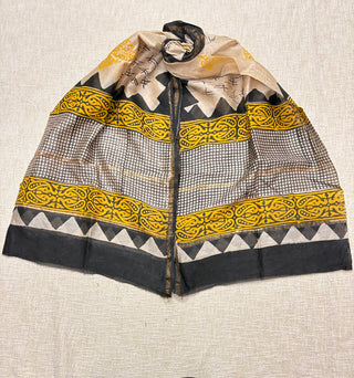 Handblock Chanderi Suit Material with Chanderi Dupatta