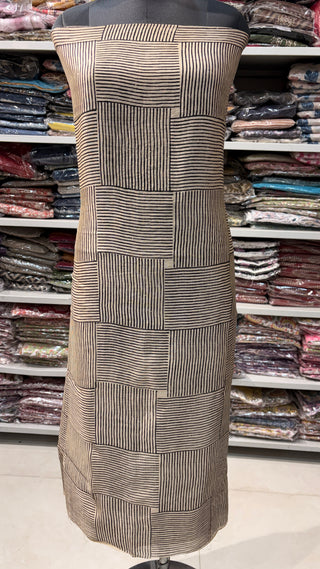 Handblock Chanderi Suit Material with Chanderi Dupatta(Lining Included)