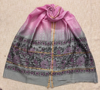 Handblock Chanderi Suit Material with Chanderi Dupatta