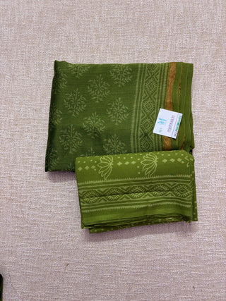 Handblock Chanderi Suit Material with Chanderi Dupatta