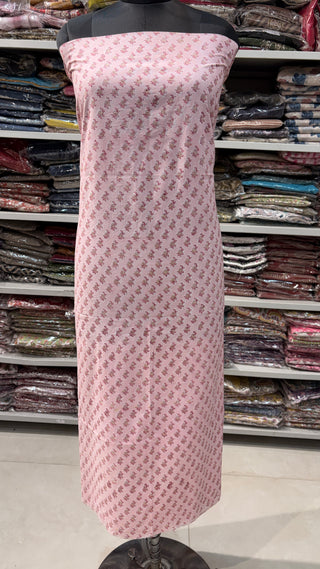 Cotton Handblock Office Wear Suit fabric with Kota doria Dupatta