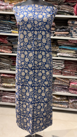Cotton Handblock Office Wear Suit fabric with Kota doria Dupatta