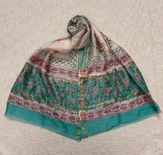 Handblock Chanderi Suit Material with Chanderi Dupatta