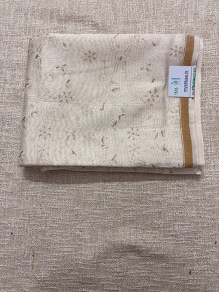 Handblock Chanderi Suit Material with Chanderi Dupatta