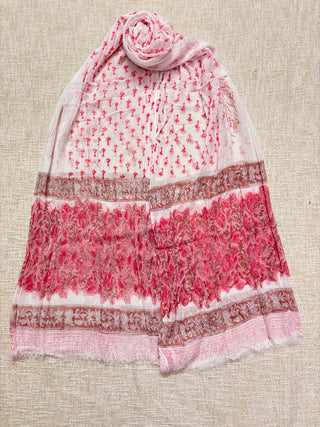 Premium Cotton Handblock Suit fabric with Chiffon Dupatta