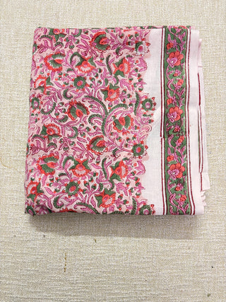 Premium Cotton Block Print Office Wear Suit fabric with Kota Doria Dupatta (44 inch width) and Heavy Bottom