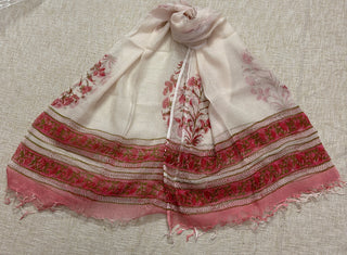 Premium Cotton Block Print Office Wear Suit fabric with Kota Doria Dupatta (44 inch width) and Heavy Bottom