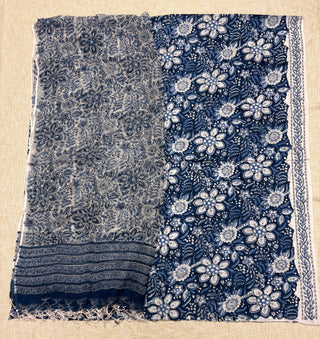 Premium Cotton Block Print Office Wear Suit fabric with Kota Doria Dupatta (44 inch width) and Heavy Bottom