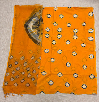 Cotton Handblock Office Wear Suit fabric with Kota Doria Dupatta