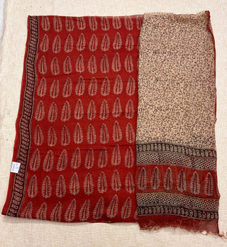 Ajrakh Hand block Kota Doria Suit set for office wear