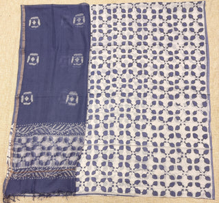 Cotton Handblock Office Wear Suit fabric with Kota Doria Dupatta