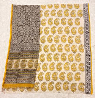 Cotton Handblock Office Wear Suit fabric with Kota Doria Dupatta