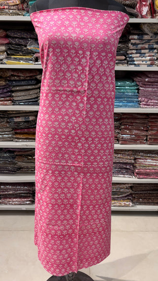 Handblock Cotton Suit Material with Cotton Dupatta