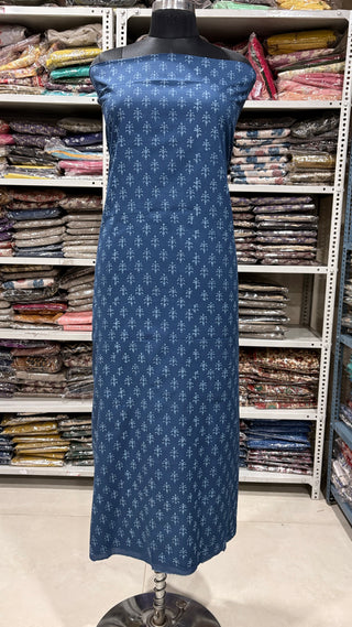 Cotton Handblock Office Wear Suit fabric with Kota Doria Dupatta (Copy)