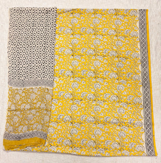 Premium Cotton Handblock Suit fabric with Chiffon Dupatta