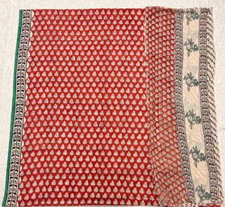 Premium Cotton Handblock Suit fabric with Chiffon Dupatta