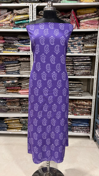 Cotton Handblock Office Wear Suit fabric with Kota Doria Dupatta