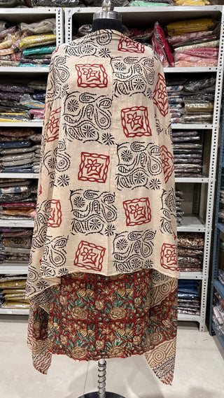 Handblock Cotton Suit Material with Cotton Dupatta