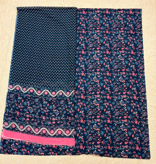 Handblock Cotton Suit Material with Cotton Dupatta