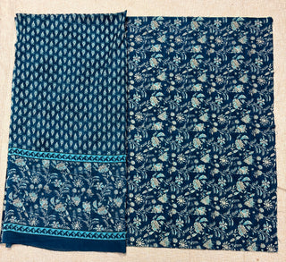 Handblock Cotton Suit Material with Cotton Dupatta