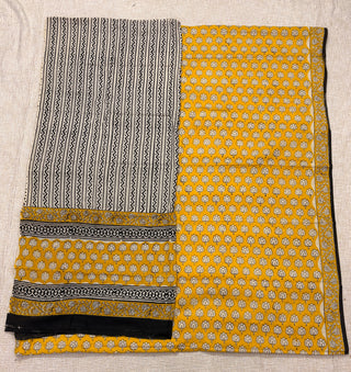 Handblock Cotton Suit Material with Cotton Dupatta