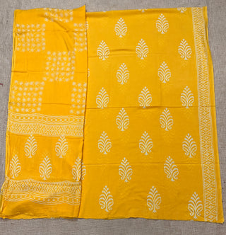 Handblock Cotton Suit Material with Cotton Dupatta