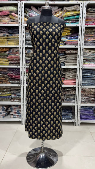 Premium Cotton Handblock Suit fabric with Chiffon Dupatta