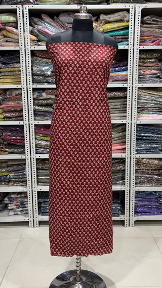 Handblock Cotton Suit Material with Cotton Dupatta
