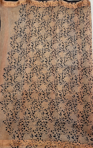 Handblock Maheshwari Silk Saree with Unstitched Blouse Piece