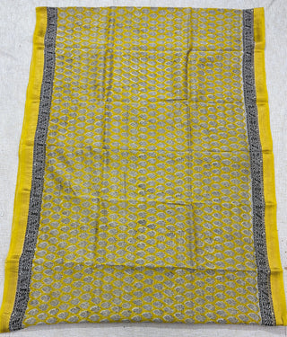 Handblock Maheshwari Silk Saree with Unstitched Blouse Piece