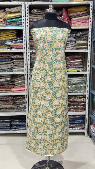 Handblock Cotton Suit Material with Cotton Dupatta