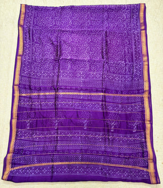 Handblock Maheshwari Silk Saree with Unstitched Blouse Piece