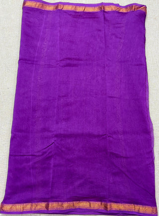 Handblock Maheshwari Silk Saree with Unstitched Blouse Piece